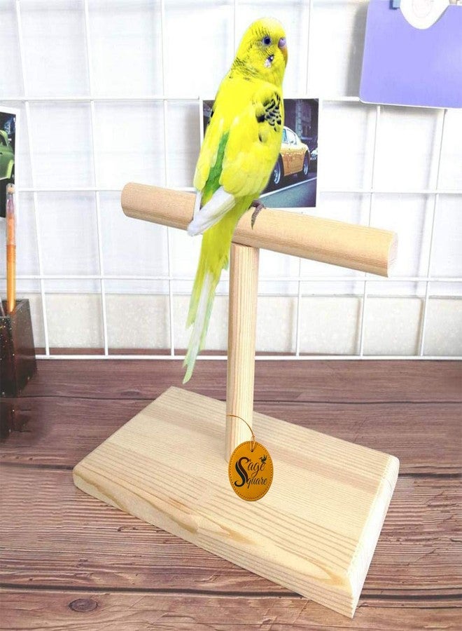 سايج سكوير طاولة تسلق خشبية طبيعية مربعة الشكل من سيج، مثالية للعب الطيور الصغيرة، تُوضع على القفص أو كأداة مساعدة. - Image 3